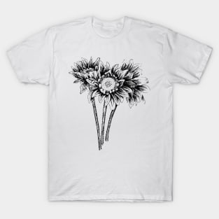 Sketch of Sunflowers T-Shirt